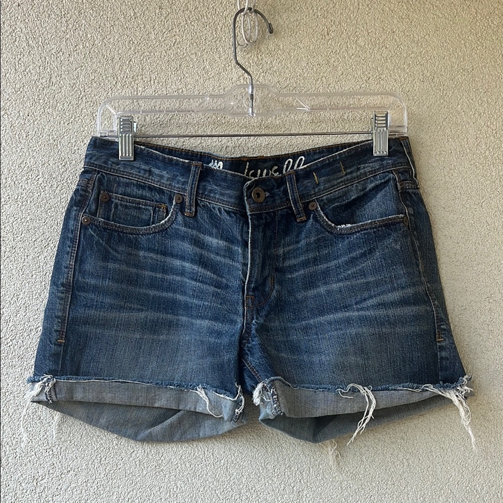 Madewell Low Rise Blue Denim Cutoff Shorts